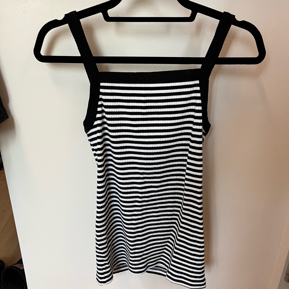 Black and White Knit Tank